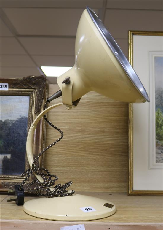 A Radiaray cream enamel table lamp height 50cm